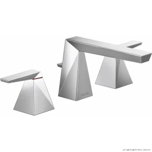 Delta Trillian Widespread Bathroom Faucet in Durable Lumicoat Chrome Finish - Model 35543-PR-MPU-DST