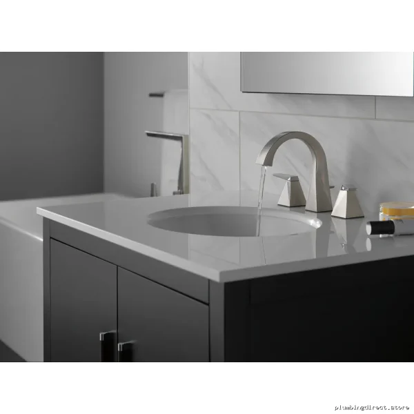 Delta Trillian Widespread Bathroom Faucet in Lumicoat Stainless Finish 35546-SS - Image 2