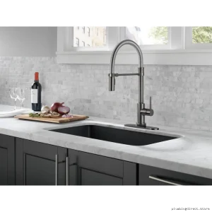 Delta Trinsic 8" Black Stainless Faucet Cover Plate