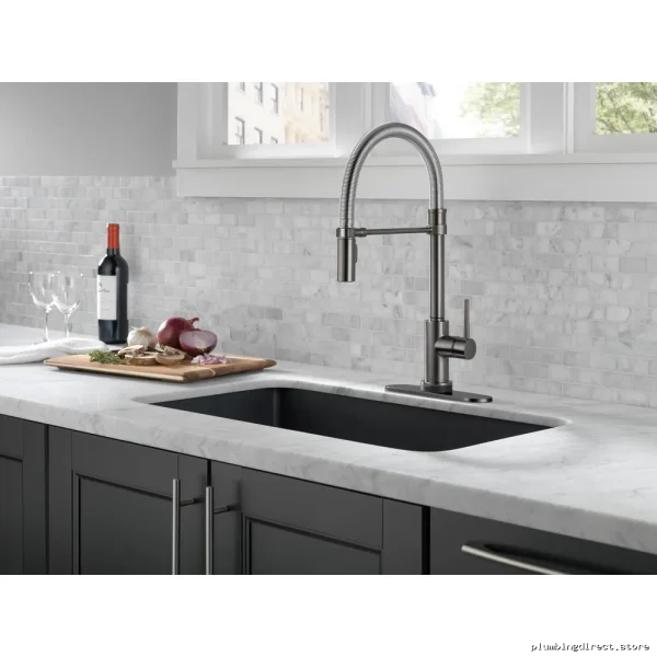 Delta Trinsic 8" Black Stainless Faucet Cover Plate