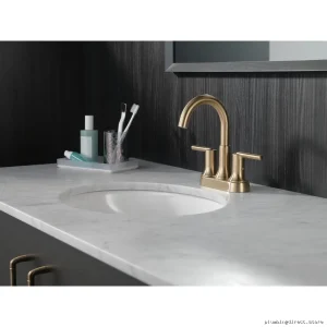 Delta Trinsic Champagne Bronze Centerset Faucet - Stylish Bathroom Upgrade