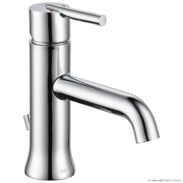 Delta Trinsic Chrome Bathroom Faucet 0.5 GPM Water-Saving Single Hole