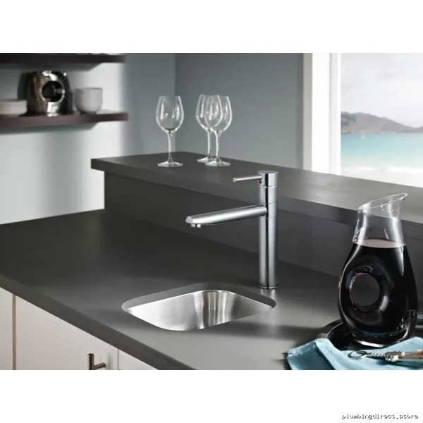 Delta Trinsic Arctic Stainless Kitchen Faucet, No Spray, Model 1159LF-AR - Image 4