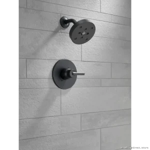 Delta Trinsic Matte Black Shower Trim Kit - 14 Series Monitor T14259-BL