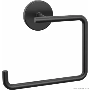 Delta Trinsic Matte Black Towel Ring - Modern Bathroom Accessory 759460-BL
