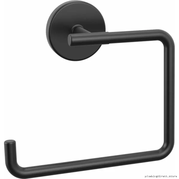 Delta Trinsic Matte Black Towel Ring - Modern Bathroom Accessory 759460-BL