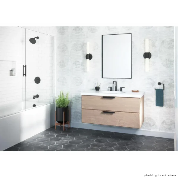 Delta Trinsic Matte Black Towel Ring - Modern Bathroom Accessory 759460-BL - Image 4