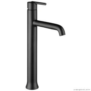 Delta Trinsic Matte Black Vessel Sink Faucet for Bathroom 759-BL-DST