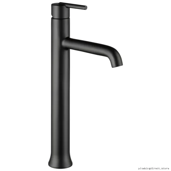 Delta Trinsic Matte Black Vessel Sink Faucet for Bathroom 759-BL-DST