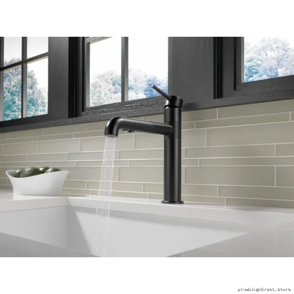 Delta Trinsic Pull-Down Matte Black Kitchen Faucet