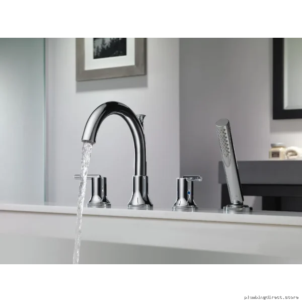 Delta Trinsic Roman Tub Shower Faucet with Handheld Spray - Matte Black T4759-BL - Image 3