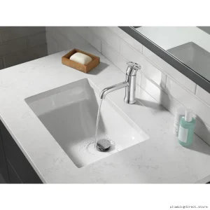 Trinsic Modern Single-Hole Bath Faucet – No-Pop Up Design | Delta Chrome LPU-DST