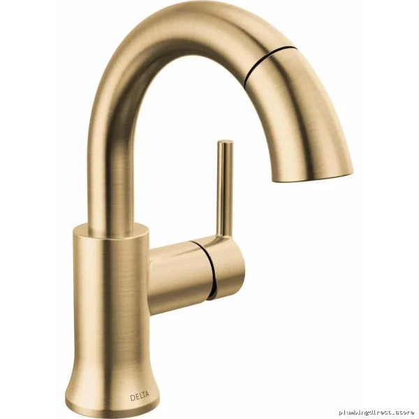 Delta Trinsic Single-Hole Faucet - Champagne Bronze Pulldown