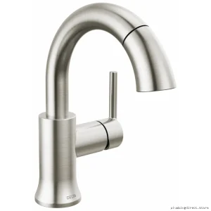 Delta Trinsic Stainless Bathroom Faucet with Easy-Pull Spray - 559HAR-SSPD-DST