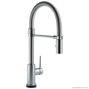 Delta Trinsic Pro Arctic Stainless Pull-Down Kitchen Faucet with Spray