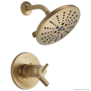 Delta Trinsic TempAssure 17T H2Okinetic Shower Trim – Champagne Bronze Modern Design