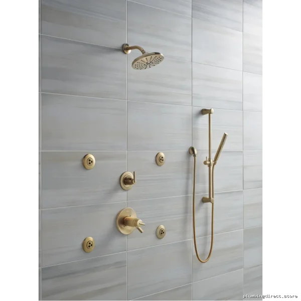 Delta Trinsic TempAssure 17T H2Okinetic Shower Trim – Champagne Bronze Modern Design - Image 2
