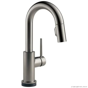 Delta Trinsic Touch Bar Faucet in Black Stainless with Pulldown Spray - 9959T-KS-DST