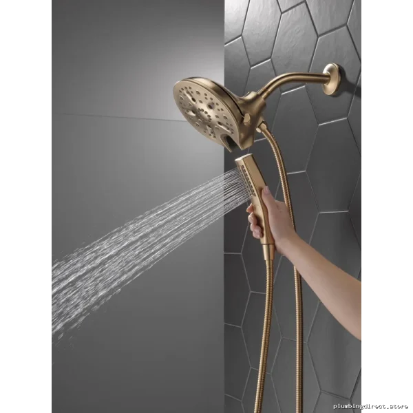 Innovation Two-in-One Handheld/Fixed Shower with Five Settings and High Flow Rate in Luxurious Champagne Bronze Finish Model #Delta - Image 3