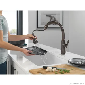 Coranto Venetian Bronze Kitchen Faucet with Pull-Down ShieldSpray - 9179-RB-DST Delta
