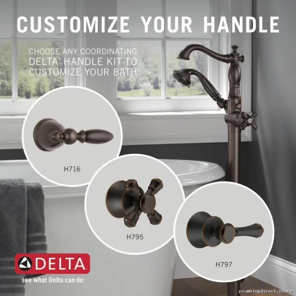 Delta Venetian Bronze Freestanding Tub Faucet No Handles T4797-RBFL-LHP - Image 2