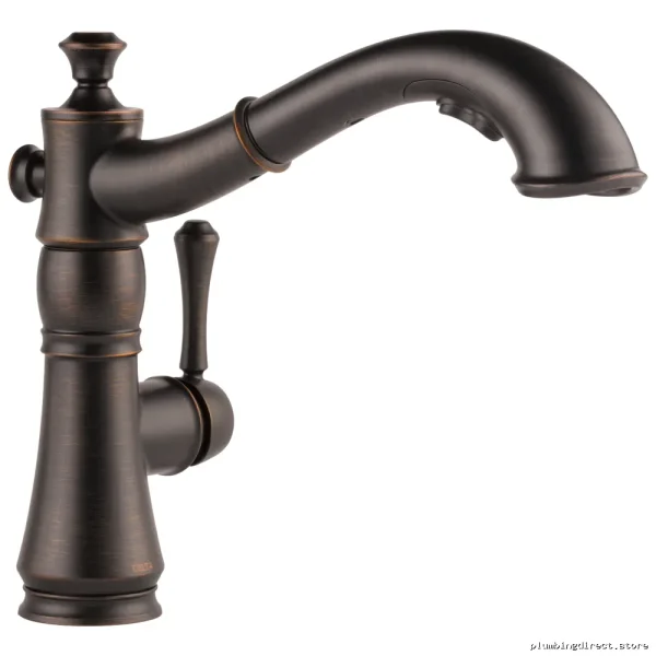 Delta Venetian Bronze Pull-Down Kitchen Faucet with Sprayer 4197-RB-DST