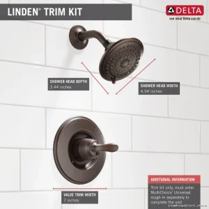 Delta Venetian Bronze Shower Trim - Modern Design for Linden Monitor Series