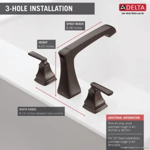 Delta Venetian Bronze Roman Tub Faucet Trim T2764-RB Ashlyn Collection
