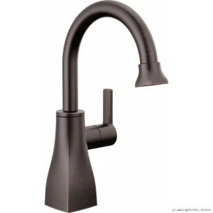 Delta Venetian Bronze Contemporary Square Beverage Faucet with Drink Station