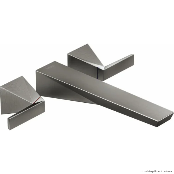 Delta Trillian Black Stainless Wall Mount Tub Filler in Lumicoat Finish