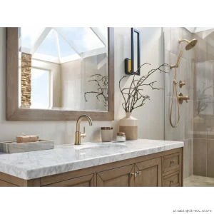 Delta Modern Design One-Hole Chrome-Free Brass Bath Tap – CZ DST Model in Warm Gold