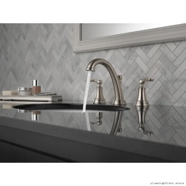 Stainless Steel Widespread Bathroom Faucet by Woodhurst - Model 3532LF-SSMPU Delta - Image 2