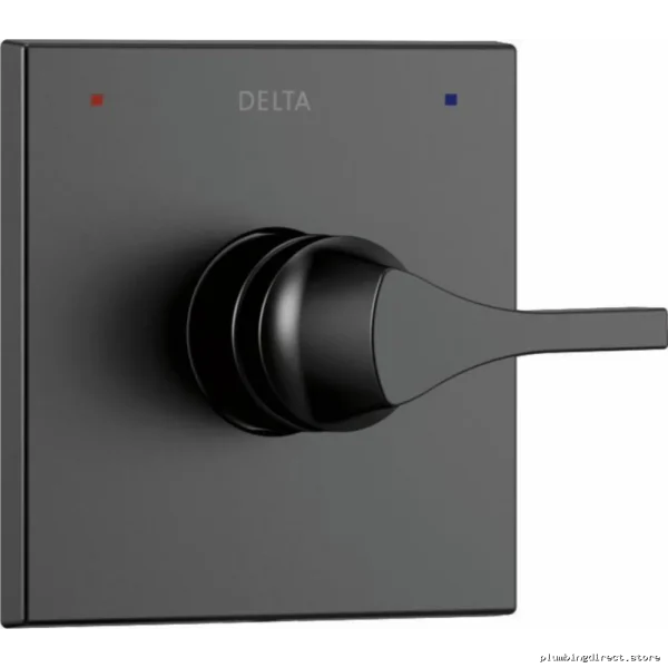 Delta Zura 14 Series Matte Black Shower Valve Trim Kit T14074-BL