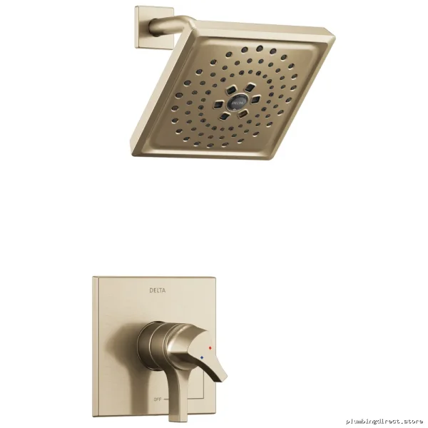 Delta Zura 17 Series H2Okinetic Shower Head in Champagne Bronze - Image 2