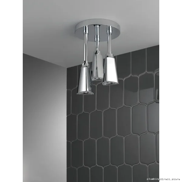 Delta Zura Chrome 57140-25-L H2Okinetic Rainfall Shower Head Pendant - Image 3