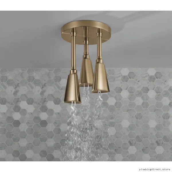 Zura H2Okinetic Raincan-Style Pendant Shower Head - Champagne Bronze 57140-CZ Delta - Image 2