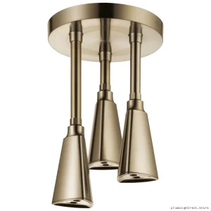 Zura H2Okinetic Raincan-Style Pendant Shower Head - Champagne Bronze 57140-CZ Delta