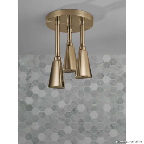 Zura H2Okinetic Raincan-Style Pendant Shower Head - Champagne Bronze 57140-CZ Delta - Image 3