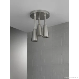 Delta Zura H2Okinetic Pendant Raincan Shower Head High Pressure Stainless Steel 57140-SS25-L