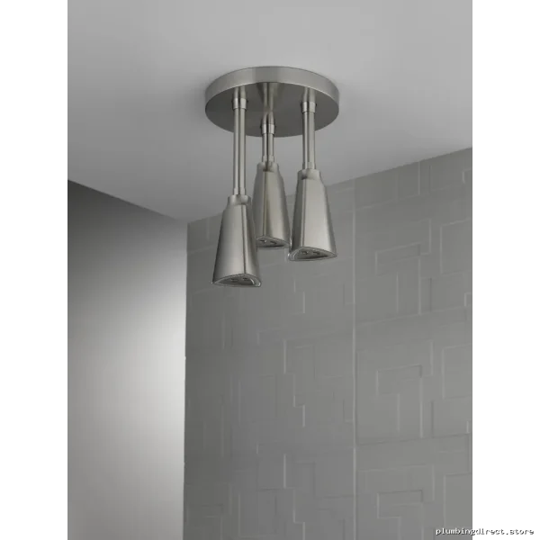 Delta Zura H2Okinetic Pendant Raincan Shower Head High Pressure Stainless Steel 57140-SS25-L