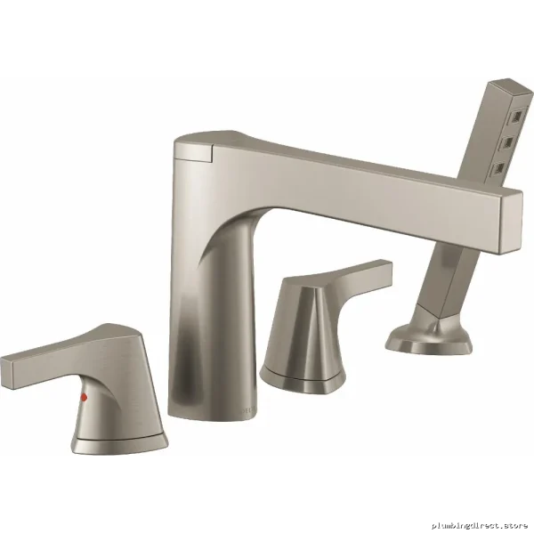 Zura Roman Tub Faucet w/ Hand Shower - Stainless T4774-SS Delta Faucet - Image 2