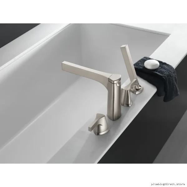 Zura Roman Tub Faucet w/ Hand Shower - Stainless T4774-SS Delta Faucet - Image 3