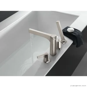 Zura Roman Tub Faucet w/ Hand Shower - Stainless T4774-SS Delta Faucet