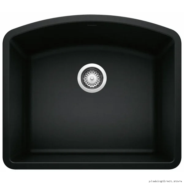 Diamond U Series Bowl Undermount Silganite Kitchen Sink - Coal Black & Blanco | Model