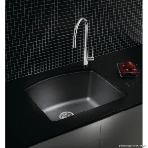 Diamond U1 Undermount Silgranit Sink - Anthracite & Blanco Bowl