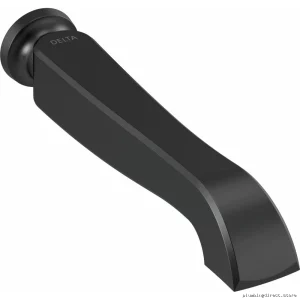 Dorval Handle-Optional Wall-Mount Tub Filler Trim (Matte Black) - Delta T5756-BLLHP-WL