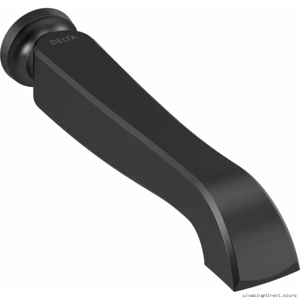 Dorval Handle-Optional Wall-Mount Tub Filler Trim (Matte Black) - Delta T5756-BLLHP-WL