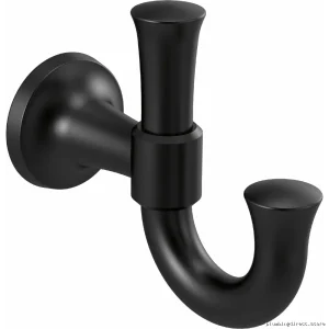 Dorval Single Robe Hook – Matte Black Wall Mount 75635-BL Delta for Bathrooms & Entryways
