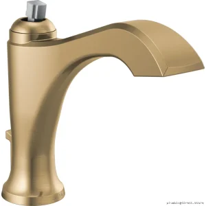 Dorval Modern Single-Hole & Fewer Handles Bath Faucet – Champagne Bronze | Model Delta