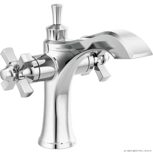 Dorval Modern Single Hole Dual Handle Chrome Bathroom Faucet